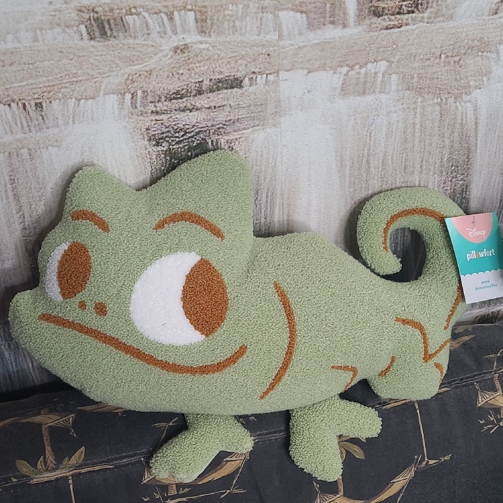 New with tags! Disney Pillowfort Pascal decorative plush embroidered fun pillow